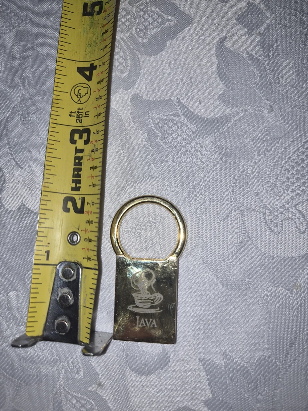 Gold Tone Collectable JAVA keychain